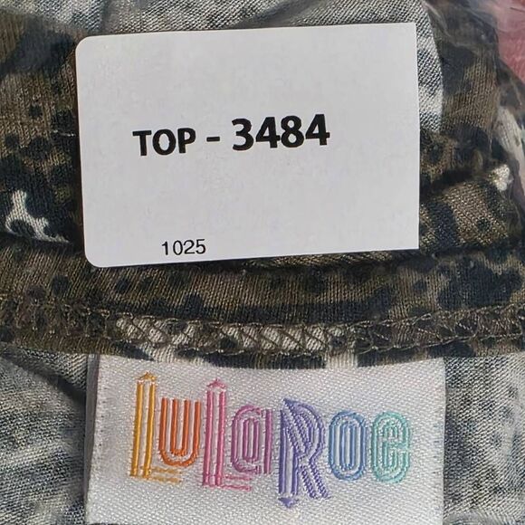 LuLaRoe XS Olive Geometric Hi-Low Carly Dress - Picture 8 of 8